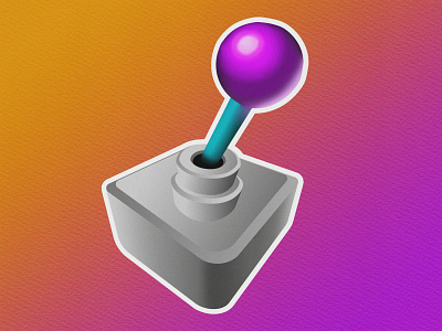 Retro Neon Joystick