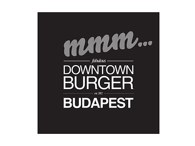 Downtown Burger, Budapest - logo, 2018 logo