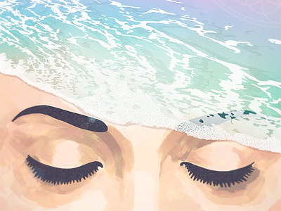 California Sea single artwork face lashes ocean sea tranquility