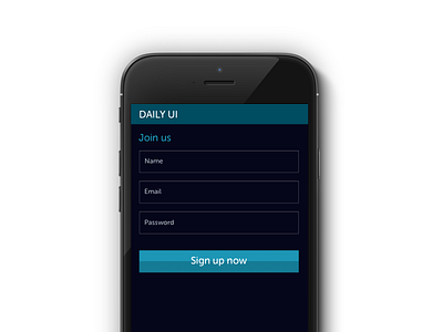 Daily UI 001: sign up 001 dailyui