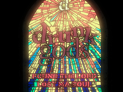 drunk gods band church cover glass religion scotland stained window