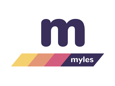 Myles logo distribution flame logo m miles myles slant speed