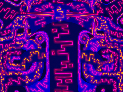 switched on dark electric hyperspace magnetic neon psychedelic