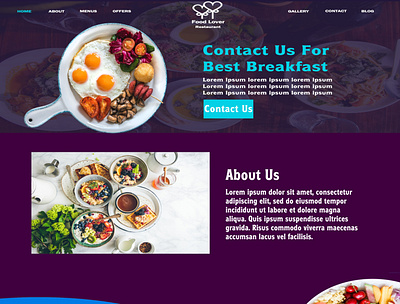 hotel food website branding design graphicdesign photoshop web template design webdesign
