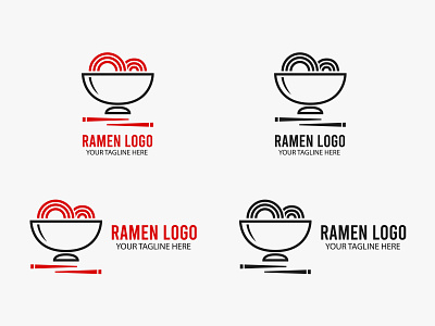 Ramen Logo Design branding chopstick design fnb food japanese logo logo concept noodle ramen simple vector