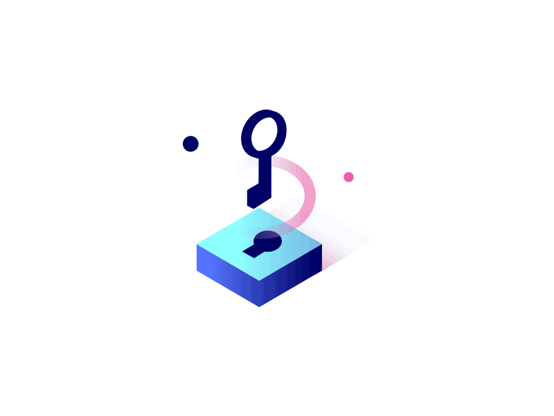 Key and lock animation animated isometric icons key lock