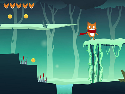Platformer game design animation character design forest fox game design mobile game platformer toad