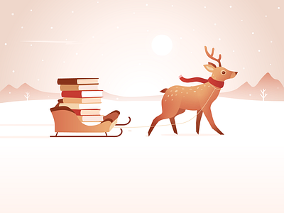 Christmas deer illustration