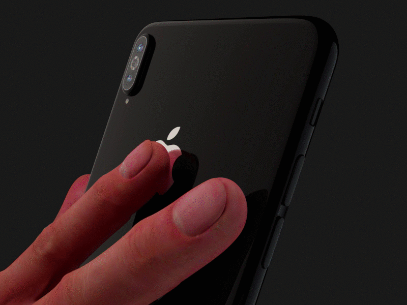 Concept. Touch ID logo in iPhone 8 apple iphone 8 touch id