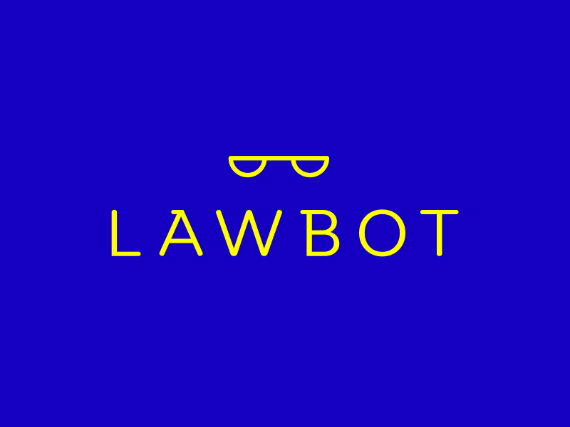 Lawbot eyes glasses lawbot lawyer logo scales