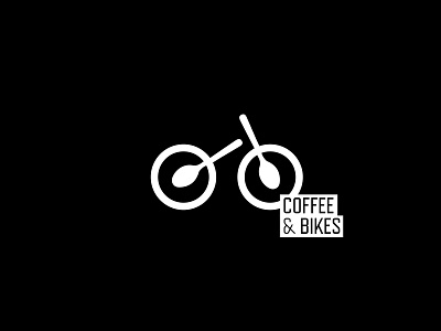 coffee & bikes branding design flat icon identity illustration logo minimal type vector