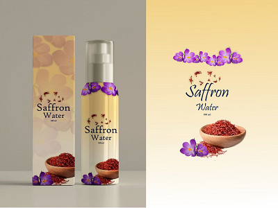 Saffron Bottle Packaging Concept bottle design bottle mockup branding branding concept branding design packagedesign packaging