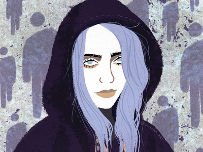 Billie billie eilish digital art digital illustration drawing illustration photoshop portrait