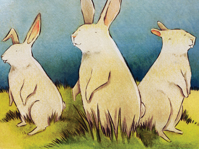 3rabbits animal children illustration nature rabbits
