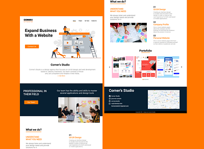 Corner's Studio landing Page branding corners studio creative agency ui web design