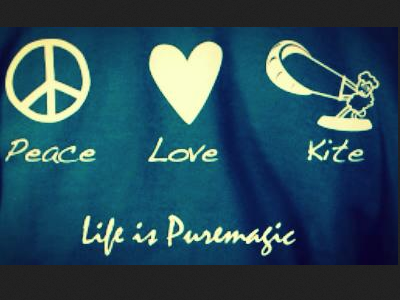 Peace, Love, Kite event branding event slogan