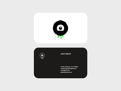 Juicy Beast Business Cards business cards corners juicy beast logo rounded