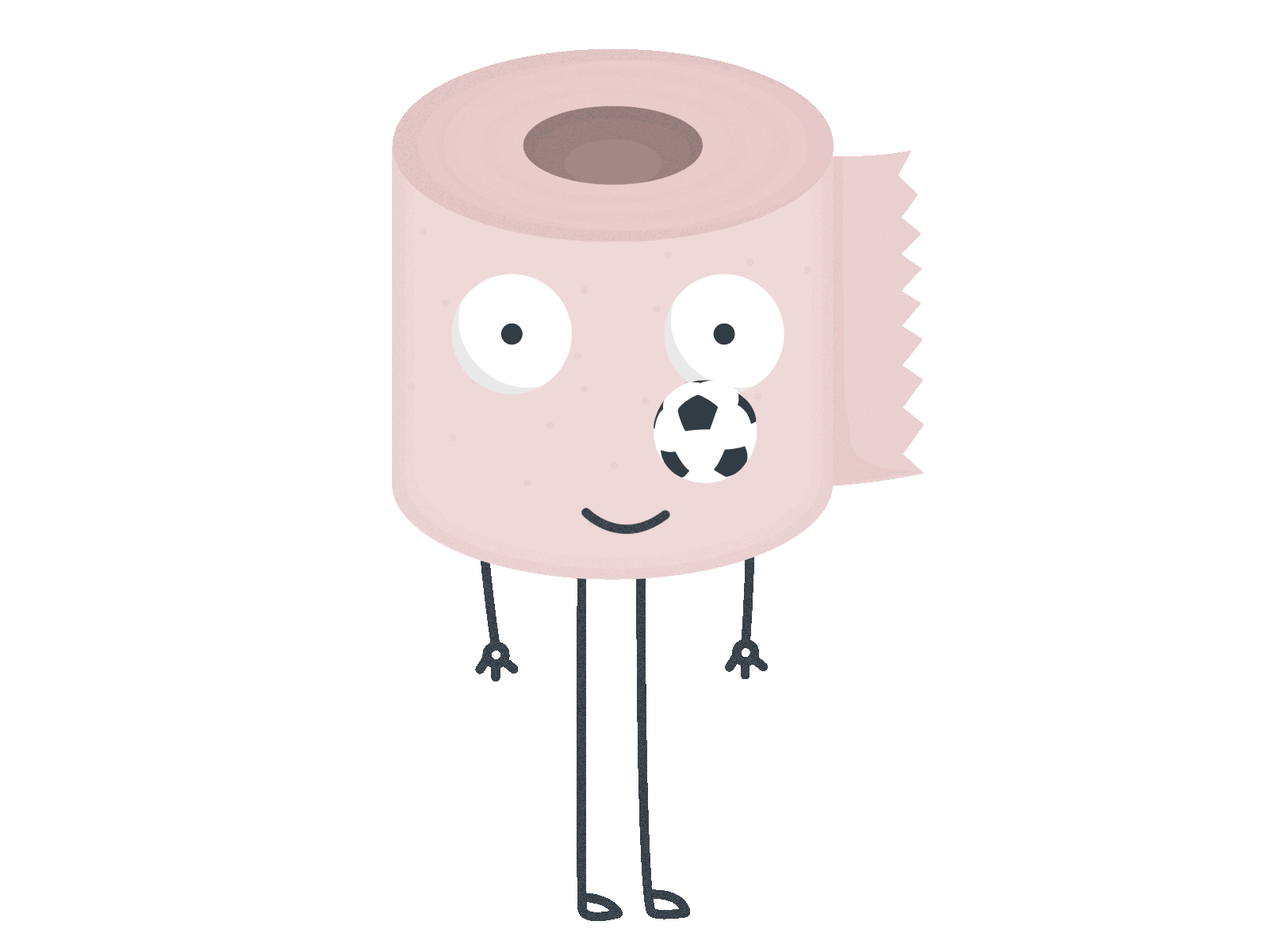Toilet Paper Challenge 2danimation adobe illustrator animated animation cartoon character animation design motion design soccer toiletpaper vector