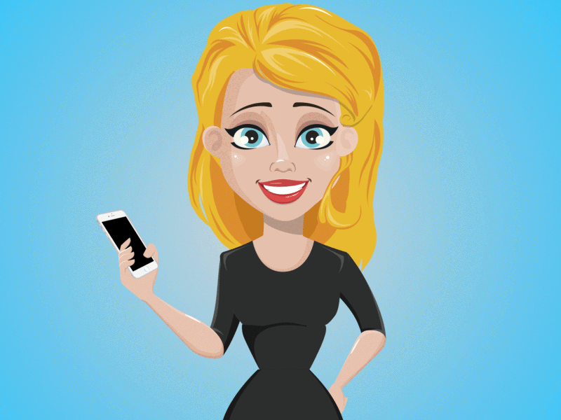 Smiling Female Blogger Taking Selfie Using Smartphone