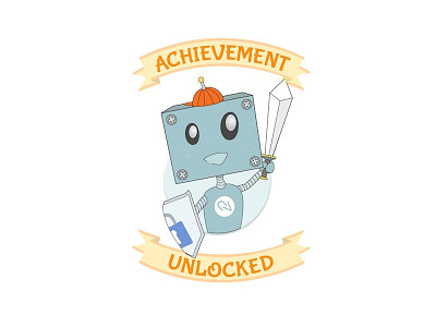 Achievement Unlocked illustration mascot