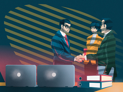 teamwork in forensic accounting accounting editorial illustration finance illustration magazine