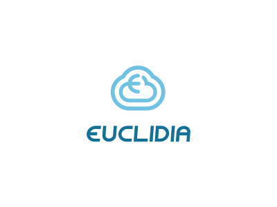Euclidia Logo 2d branding cloud euclid french illustration internet logo network servers tech
