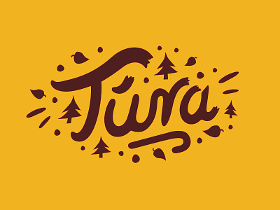Túra Logo - Scrapped Idea album composing hiking logo music nature release scoring soundtrack spotify yellow