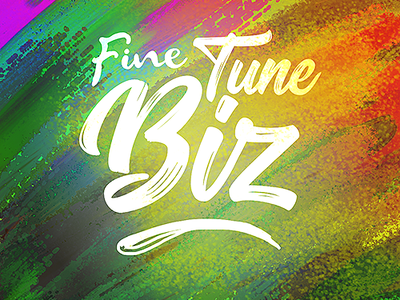 Fine Tune Biz Cover affinityphoto brushes colorful coverart ios ipad music music artwork royaltyfree typography