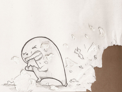 Paper eating cute
