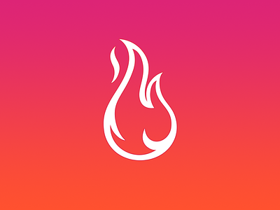Flame fire flame gradient illustration logo picto