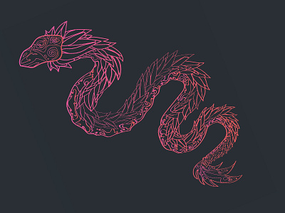 Dragon dragon illustraion maya sanke serpent