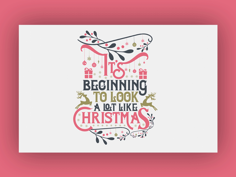 Christmas Is Coming :) christmas christmas card festive jingle bells lettering magic quote type illustration typography