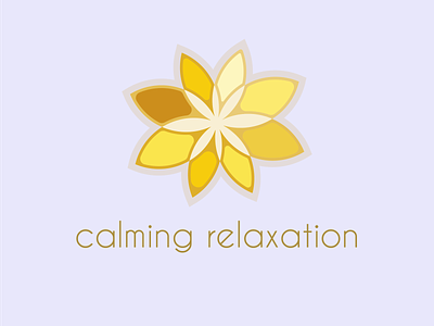 Calming relaxation art branding flat flower illustration illustrator logo lotus meditation minimal vector