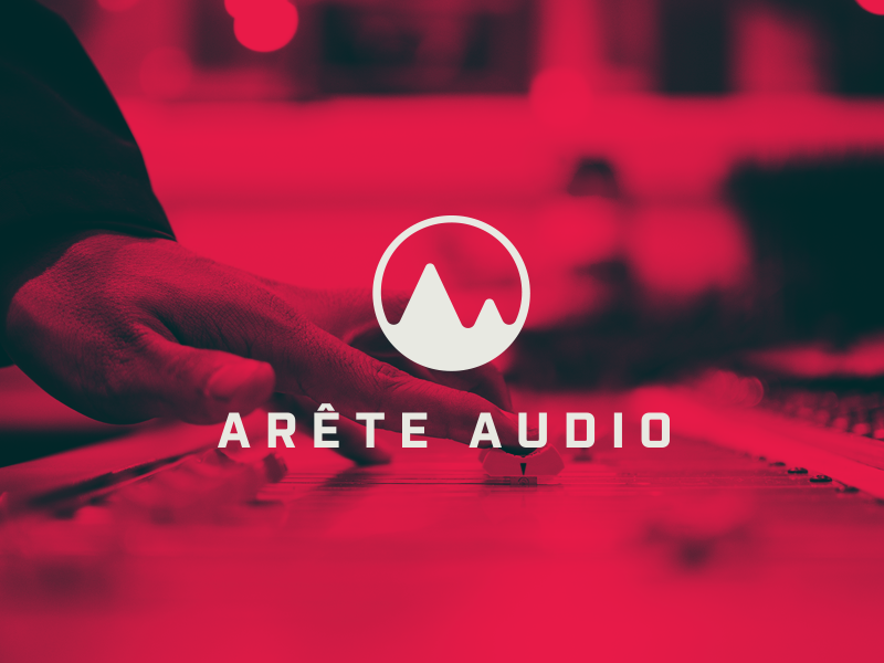 Arête Audio design typography wisconsin milwaukee company brand logo mark icon audio arete