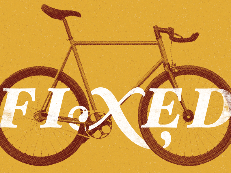Fixed poster bike hispter fixed crank type wheels frame fixie bicycle spoke anal seat