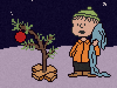 Maybe it just needs a little love. christmas peanuts pixel pixel art