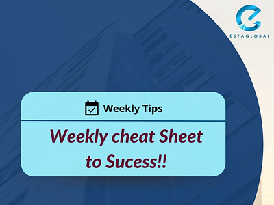Weekly cheat sheet to sucess