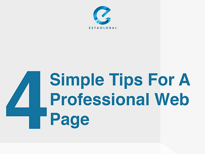 4 simple tips for a professional web page