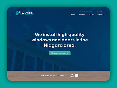 Outlook Windows & Doors construction local business web design website windows and doors