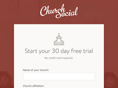 Sign Up Form church app church management church software signup signup form signup page web design