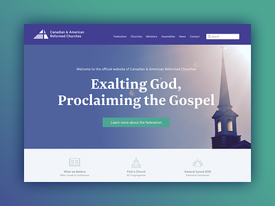 Canadian Reformed Churches Website church churches churchwebsite federation homepage webdesign website