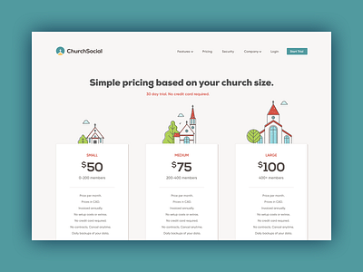 Church Social pricing page app brand identity brand identity branding chms church church app church illustration church management church management system church software church website illustration logo pricing pricing page pricing plans web app web application