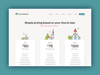 Church Social pricing page