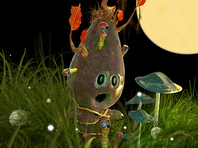 Potato Monster 3d art cinema4d design illustration