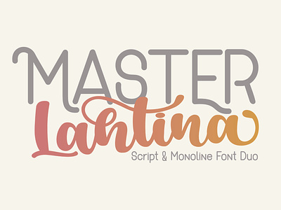 Master Lathina Font Duo, Monoline Font & Script beauty font elegant font font duo logo minimalist minimalist font monoline font