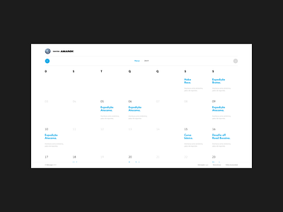 Volkswagen Amarok Calendar design interface ui ux web