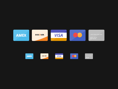 Freebie - Flat Credit Cards american express amex cc credit card discover flat free icon psd visa