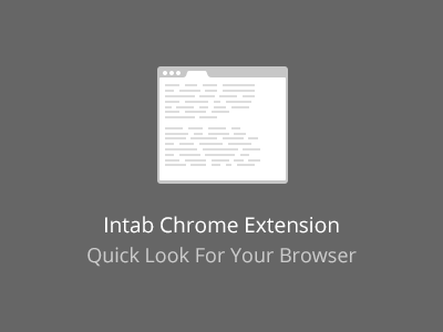 [Animated] Intab Chrome Extension browser chrome extension hack intab javascript look quick tab