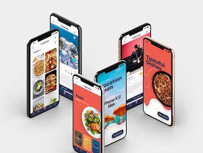 Travel-Food-Fashion Ecommerce adobe xd design illustration mobile mobile app design photoshop ui ux xd