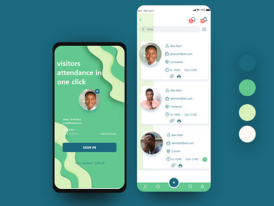 Visitor Log Ui design illustration mobile mobile app design photoshop ui ux xd